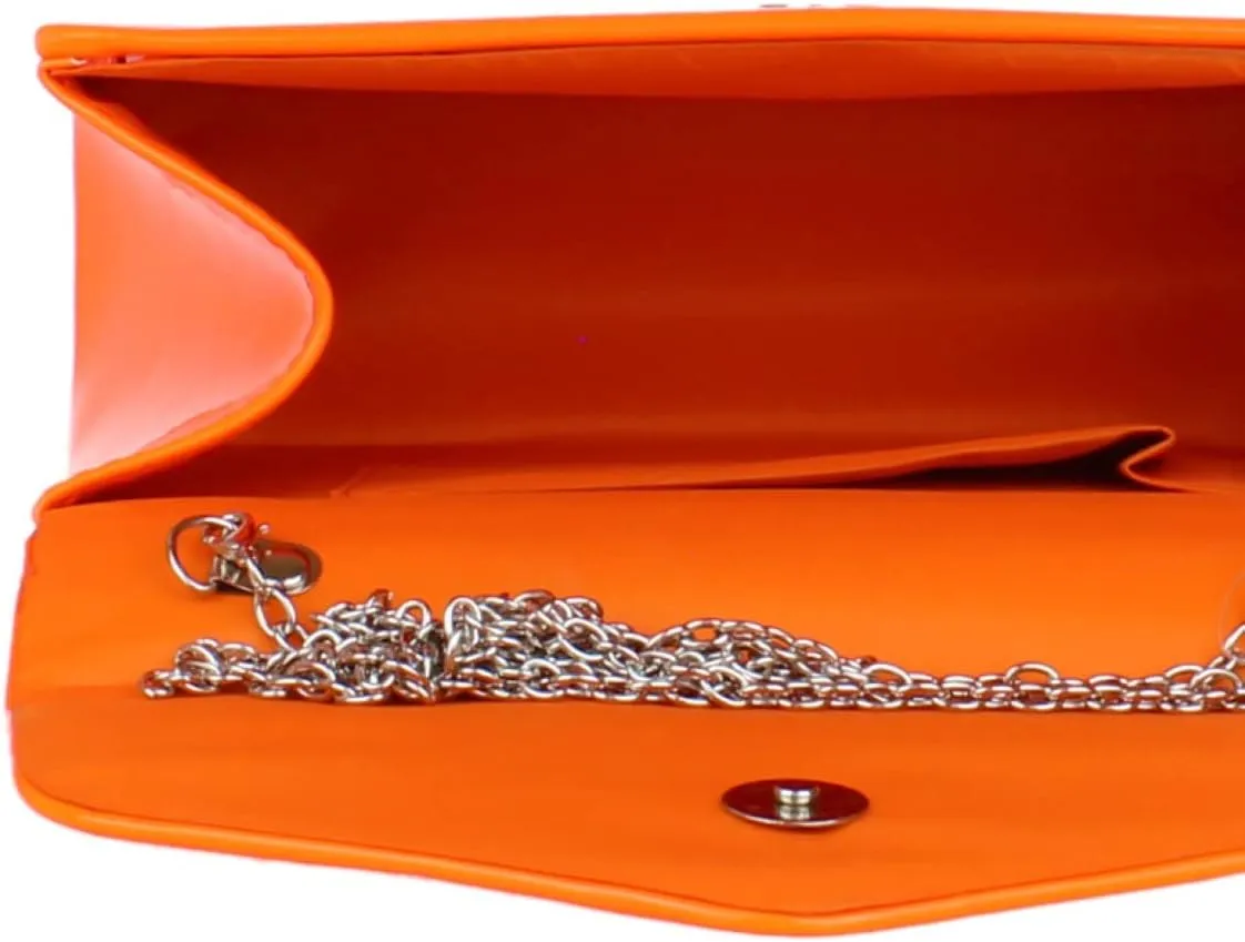Girly HandBags Patent Clutch Bag Handbag Small Hard Case Ladies