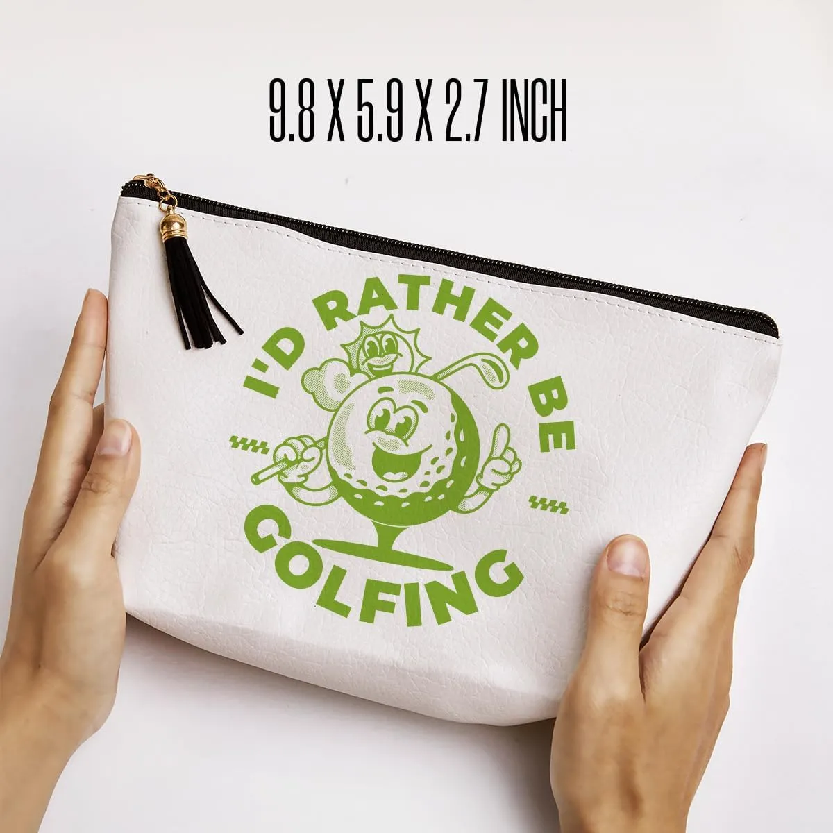 Golf Gifts for Women Men Makeup Bag, Gifts for Men Unique Cool Gifts for Golfer, Funny Golf Accessories Gifts for Friend Sisters Besties Daughter Waterproof PU Leather Golf Cosmetic Bag