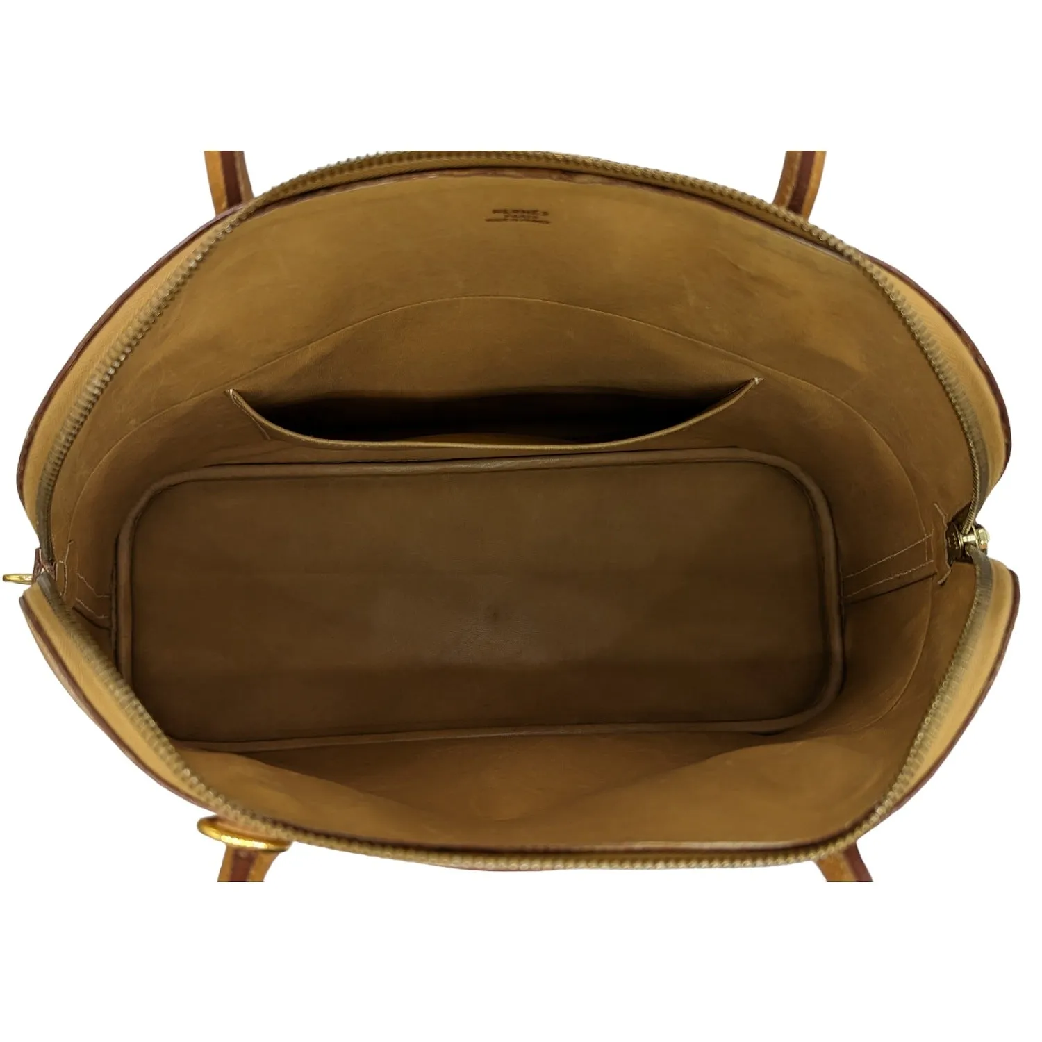 Hermès Vintage Caramel Clemence Bolide 35 Satchel