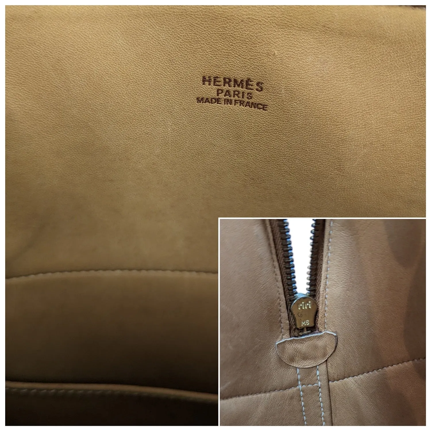 Hermès Vintage Caramel Clemence Bolide 35 Satchel