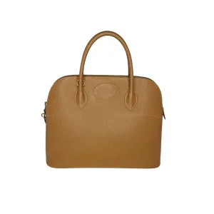 Hermès Vintage Caramel Clemence Bolide 35 Satchel