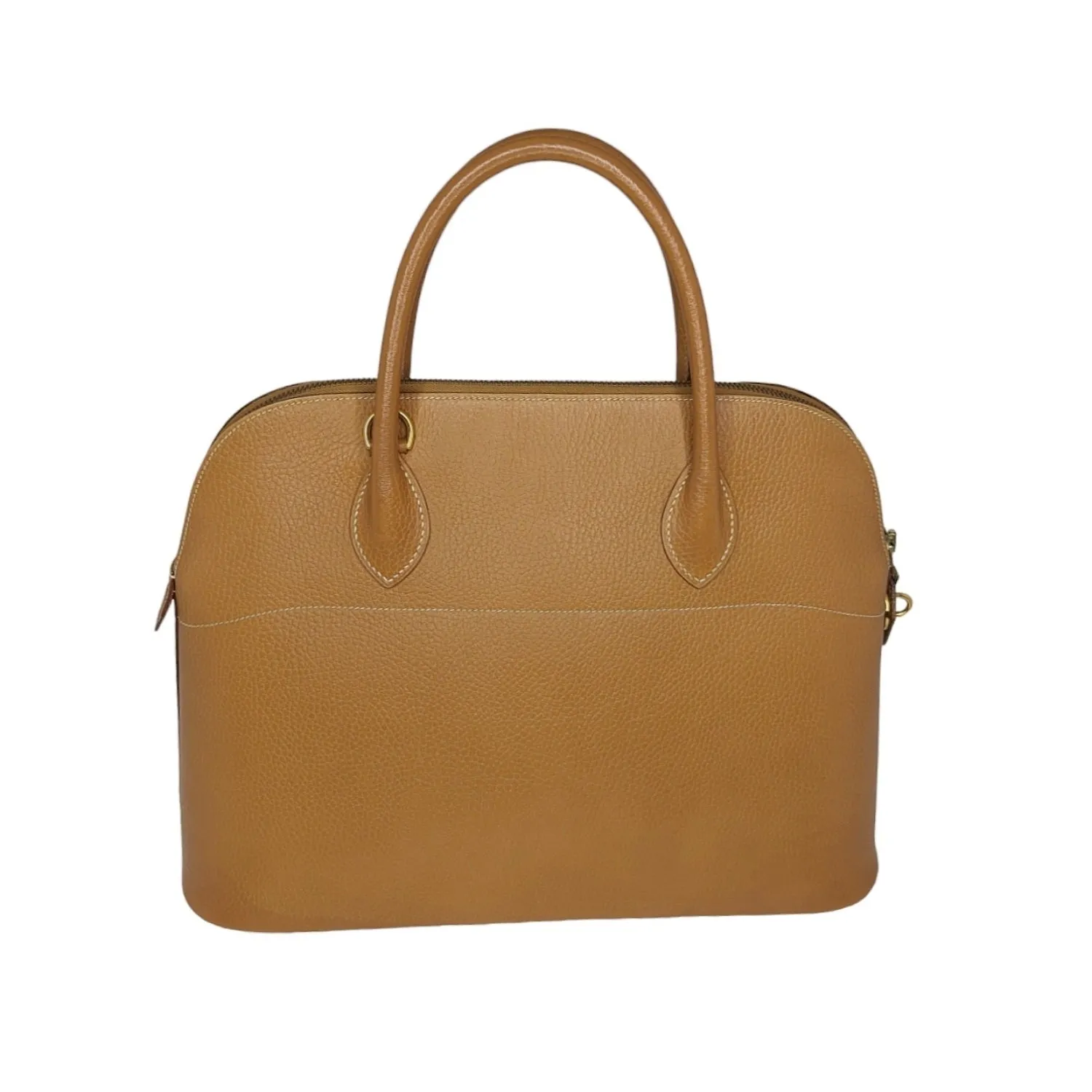 Hermès Vintage Caramel Clemence Bolide 35 Satchel