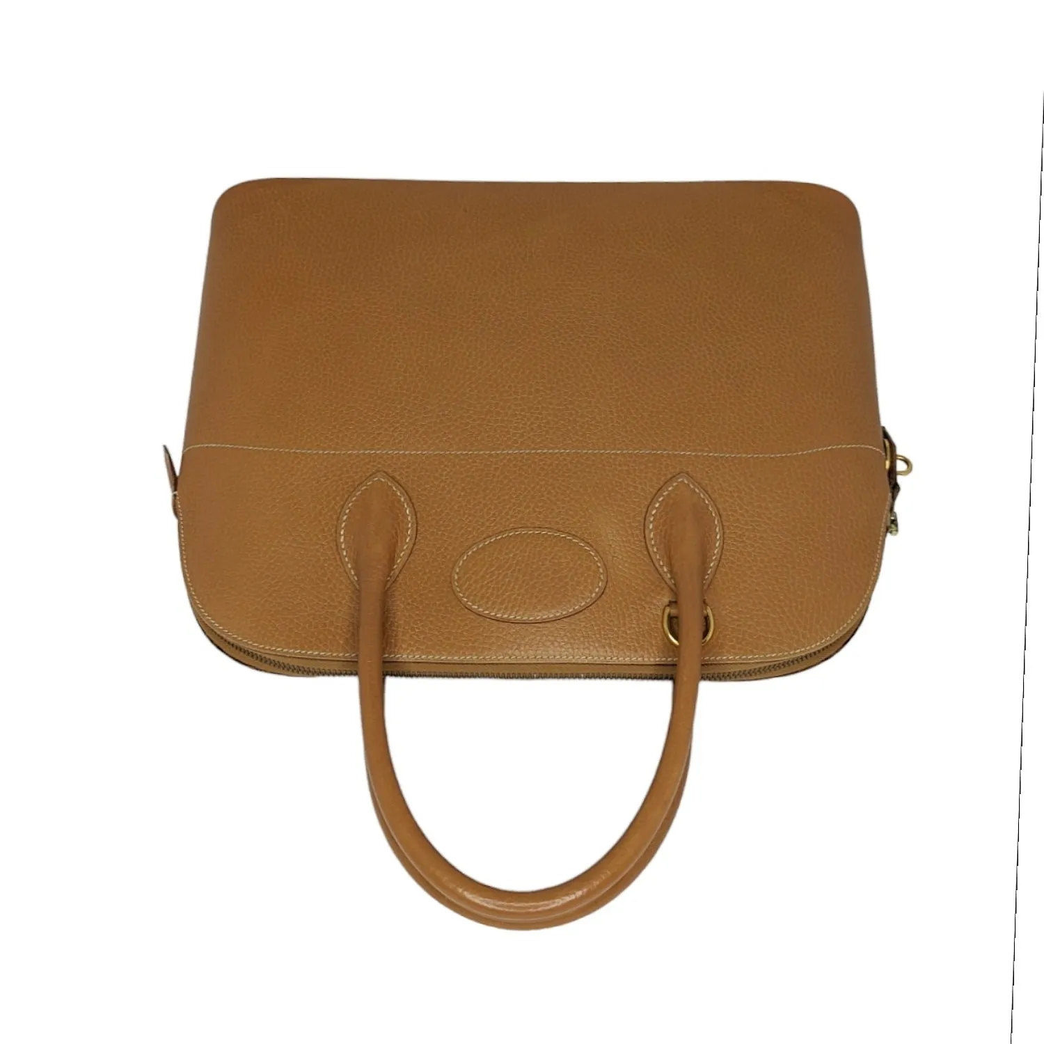 Hermès Vintage Caramel Clemence Bolide 35 Satchel