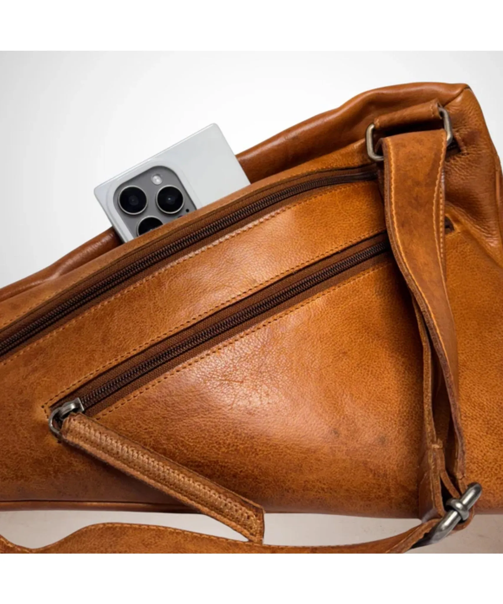 Hippy Sling Bag - Cognac Lrg