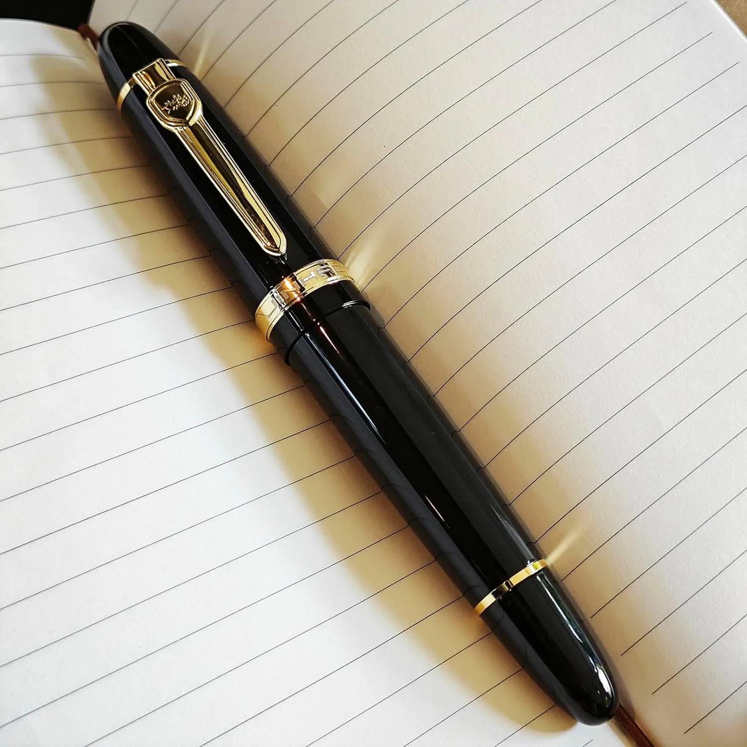 JH159 Rollerball and Ballpoint Pens (Black Gold Clip)