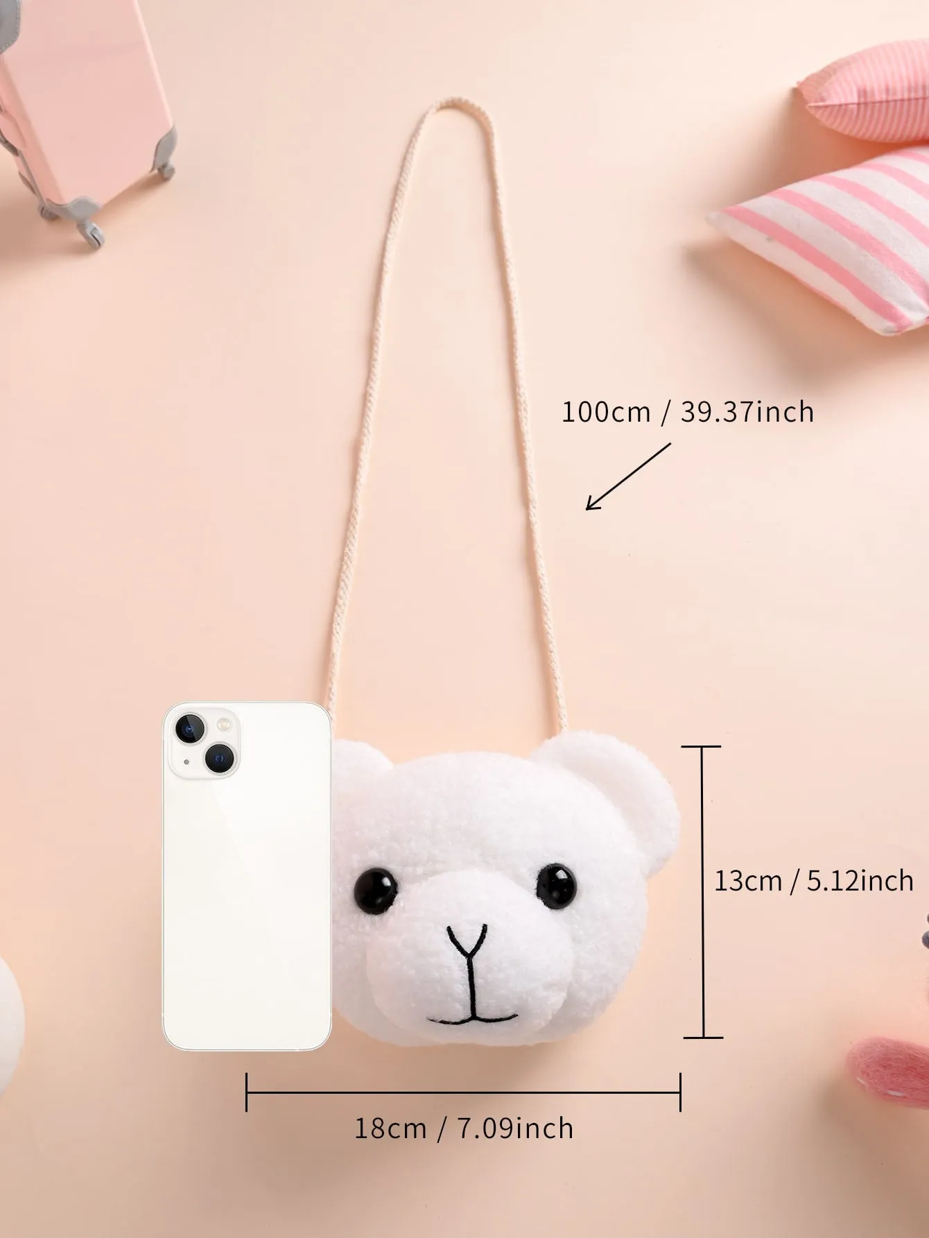 Kids Bear Design Crossbody Bag