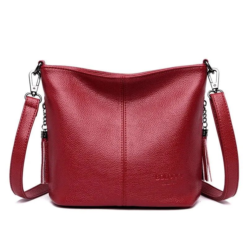 LANYIBAIGE Luxury Soft Faux Leather Crossbody Handbag Shoulder Bag
