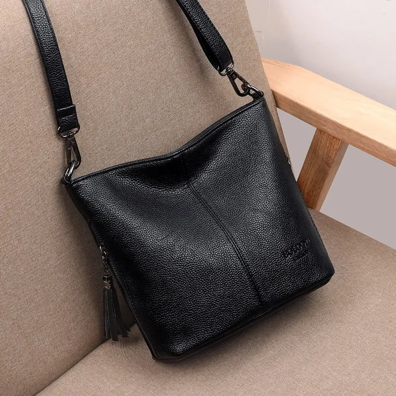 LANYIBAIGE Luxury Soft Faux Leather Crossbody Handbag Shoulder Bag