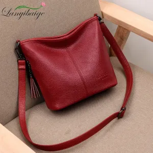 LANYIBAIGE Luxury Soft Faux Leather Crossbody Handbag Shoulder Bag