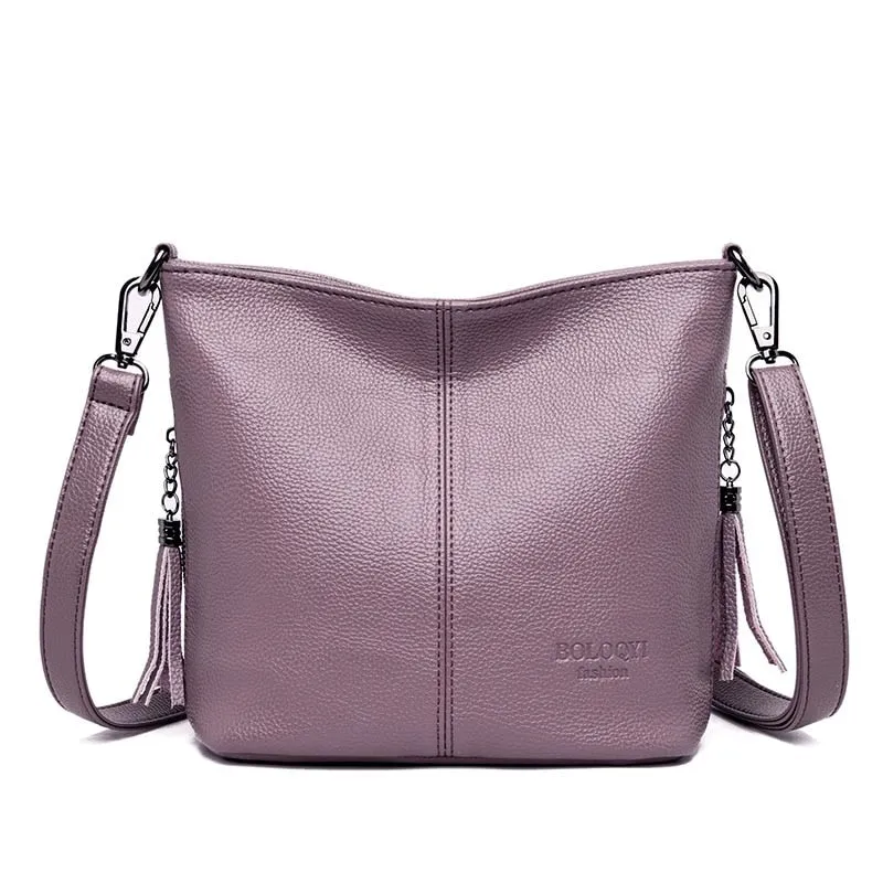 LANYIBAIGE Luxury Soft Faux Leather Crossbody Handbag Shoulder Bag