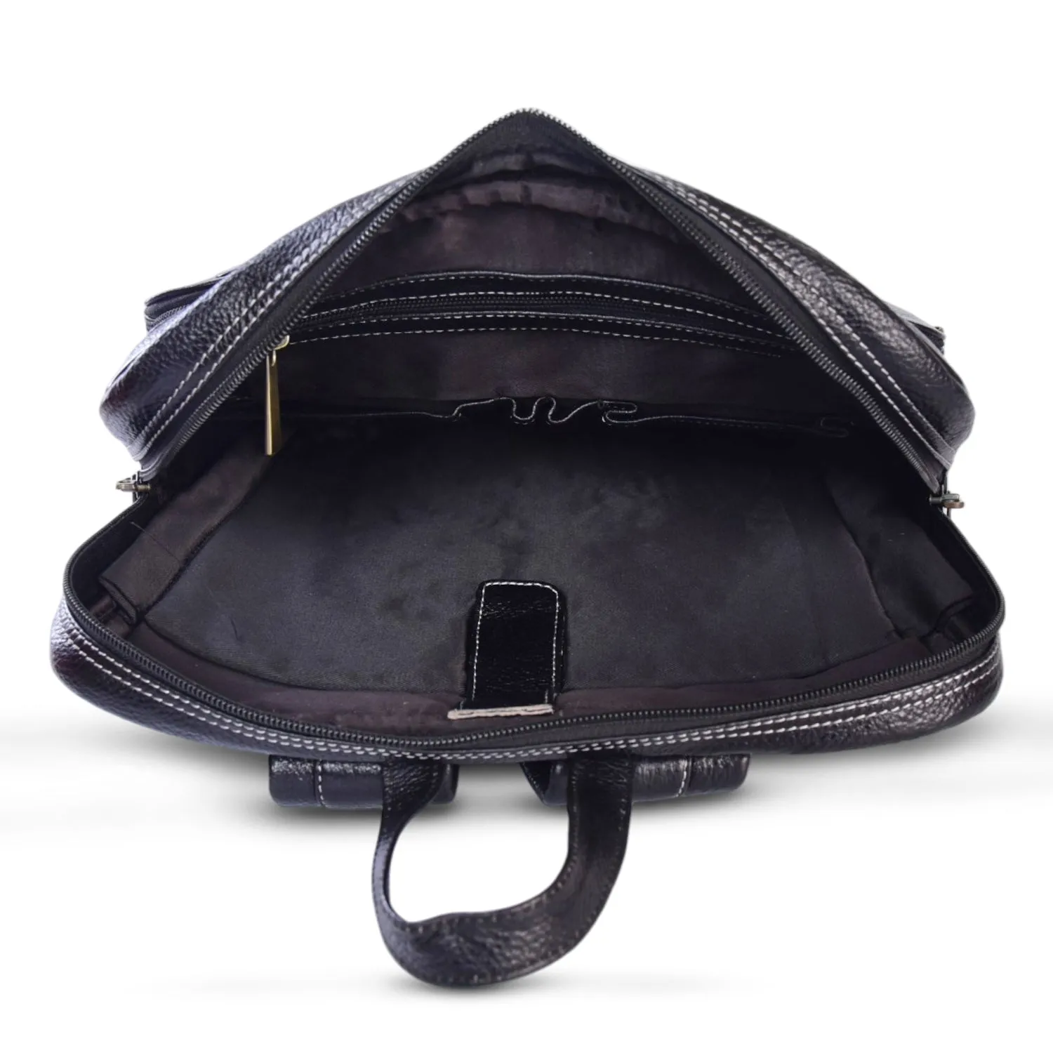 LEATHER BACKPACK 36828 (Black)