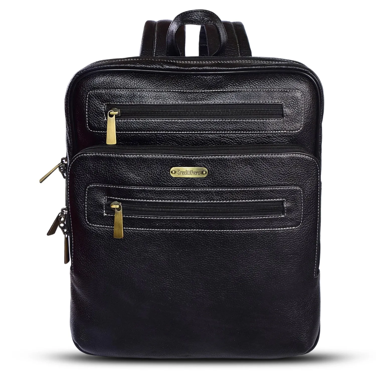LEATHER BACKPACK 36828 (Black)