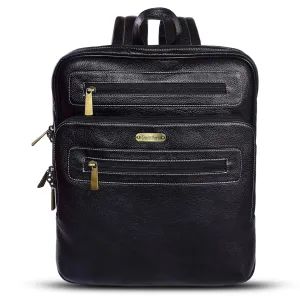 LEATHER BACKPACK 36828 (Black)