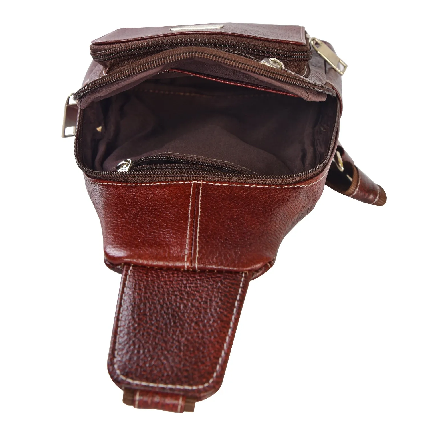 LEATHER BACKPACK 998906 (BROWN)
