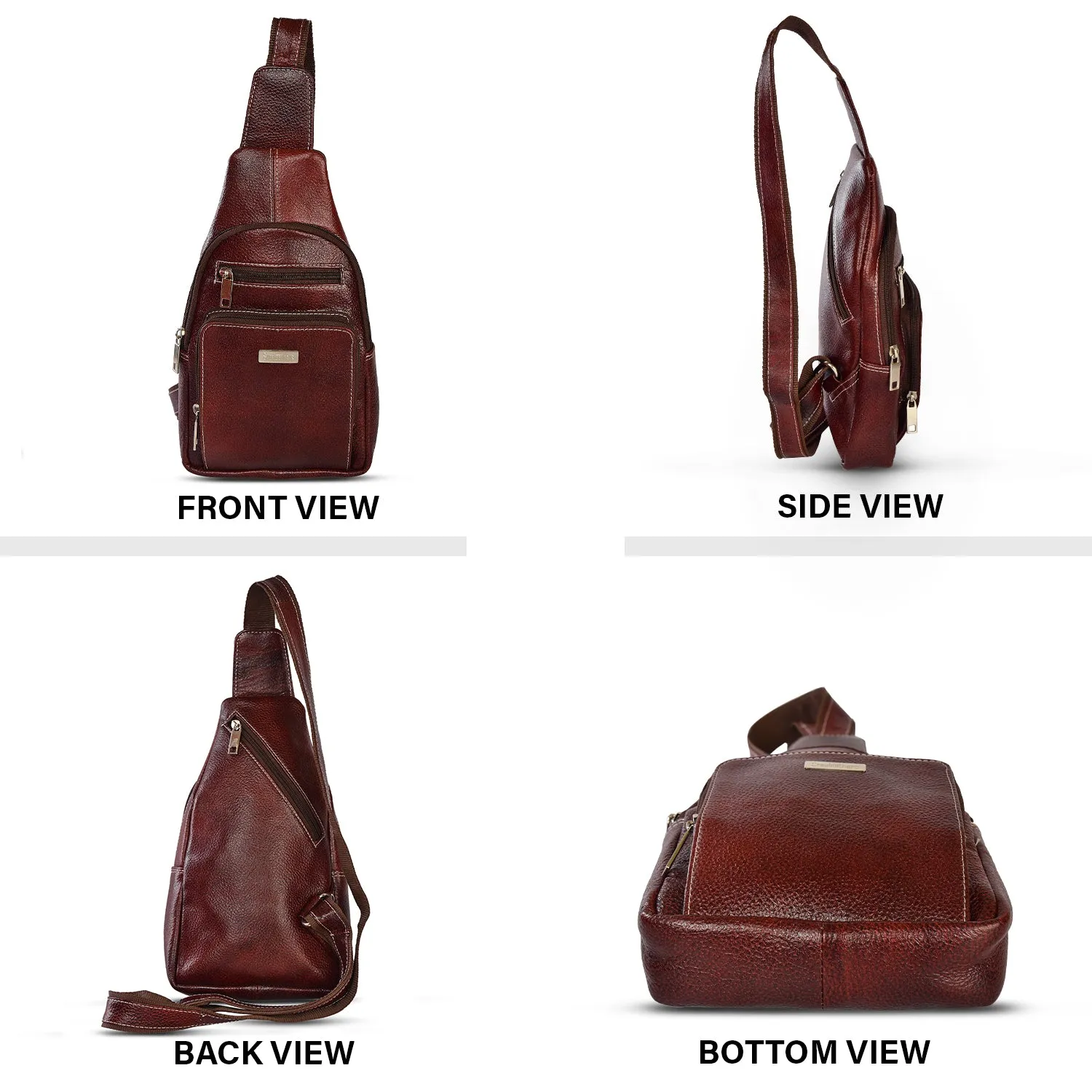 LEATHER BACKPACK 998906 (BROWN)