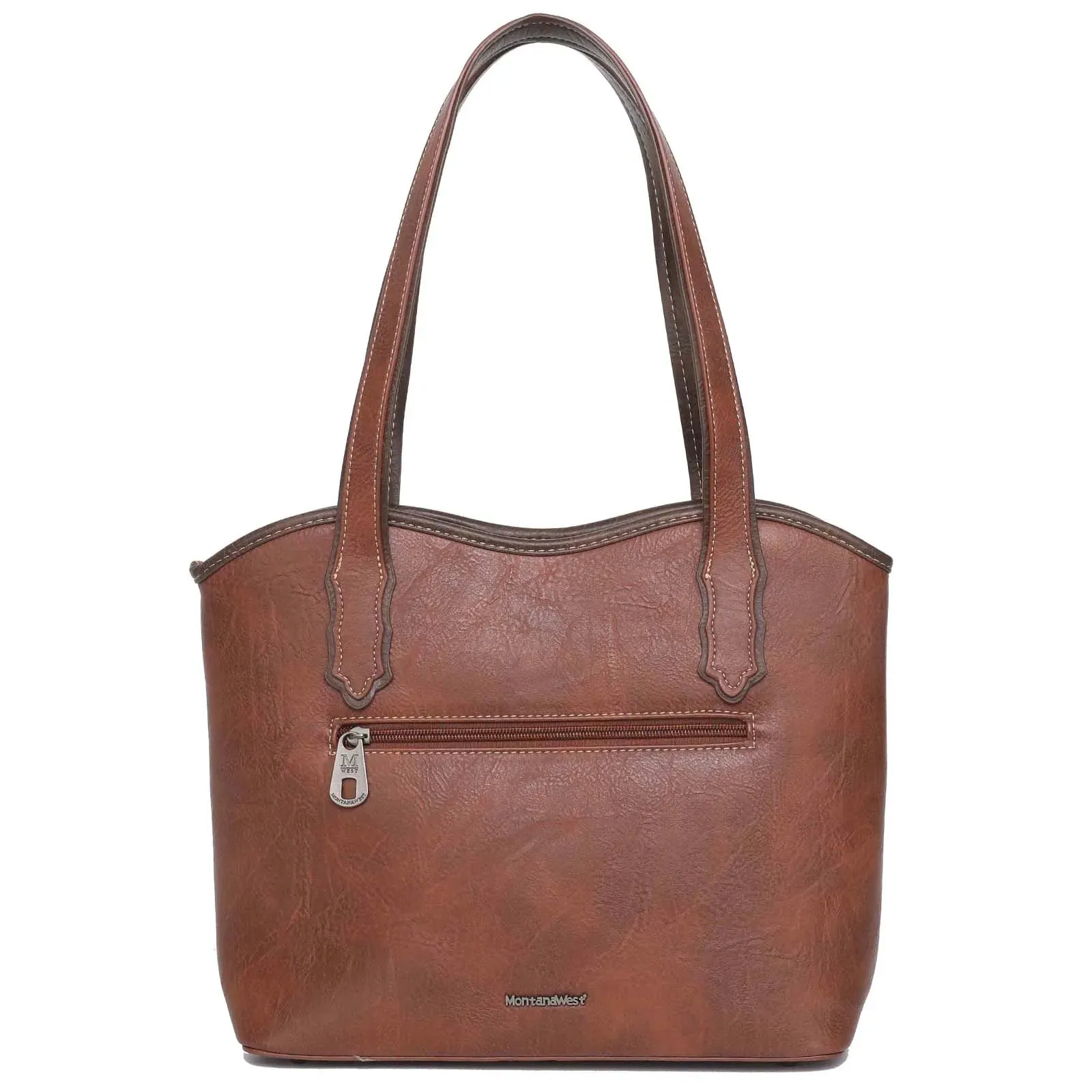 Leather Embroidered Tote