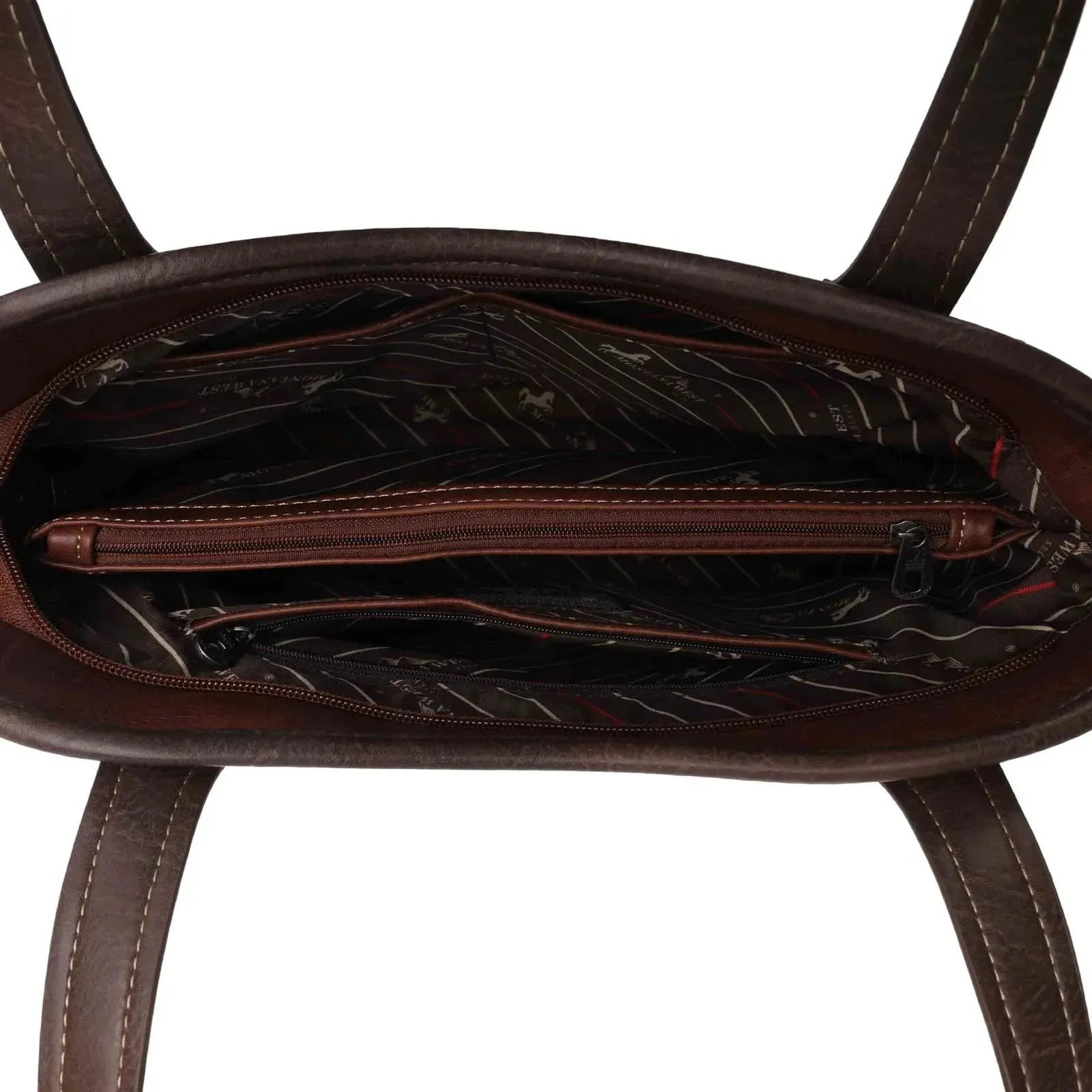 Leather Embroidered Tote