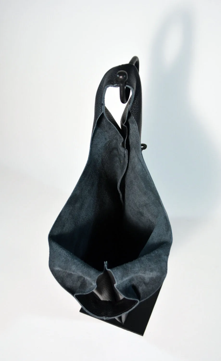 Leather Handbag-Black