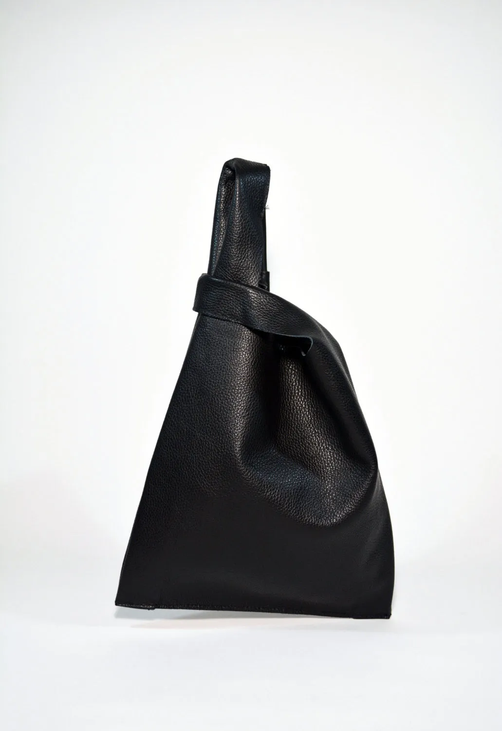 Leather Handbag-Black