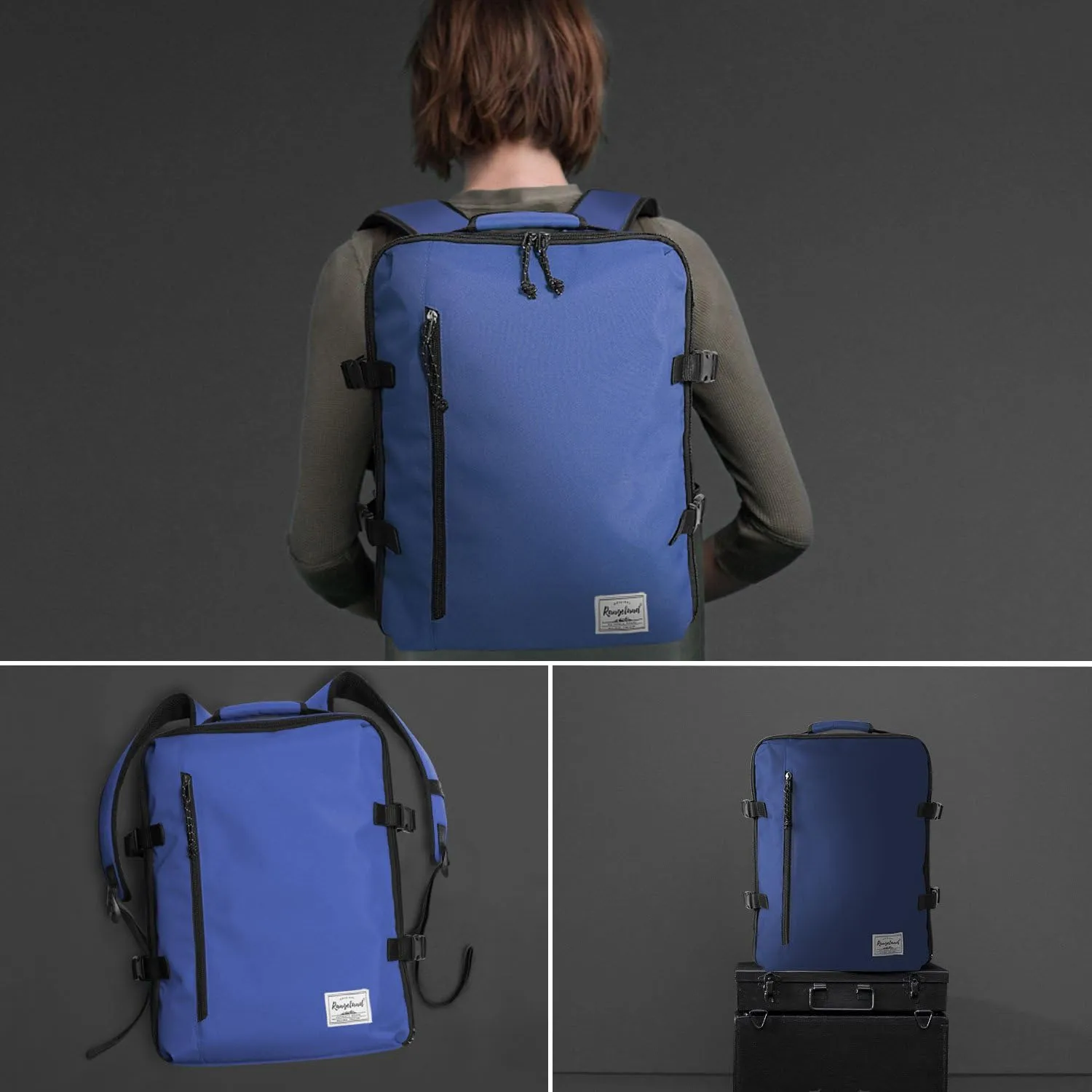 Lightweight Travel Backpack Personal Item Size for Men Women Carry-On Daypack 15.6-inch Laptop, Commute Gym Sport, Blueberry