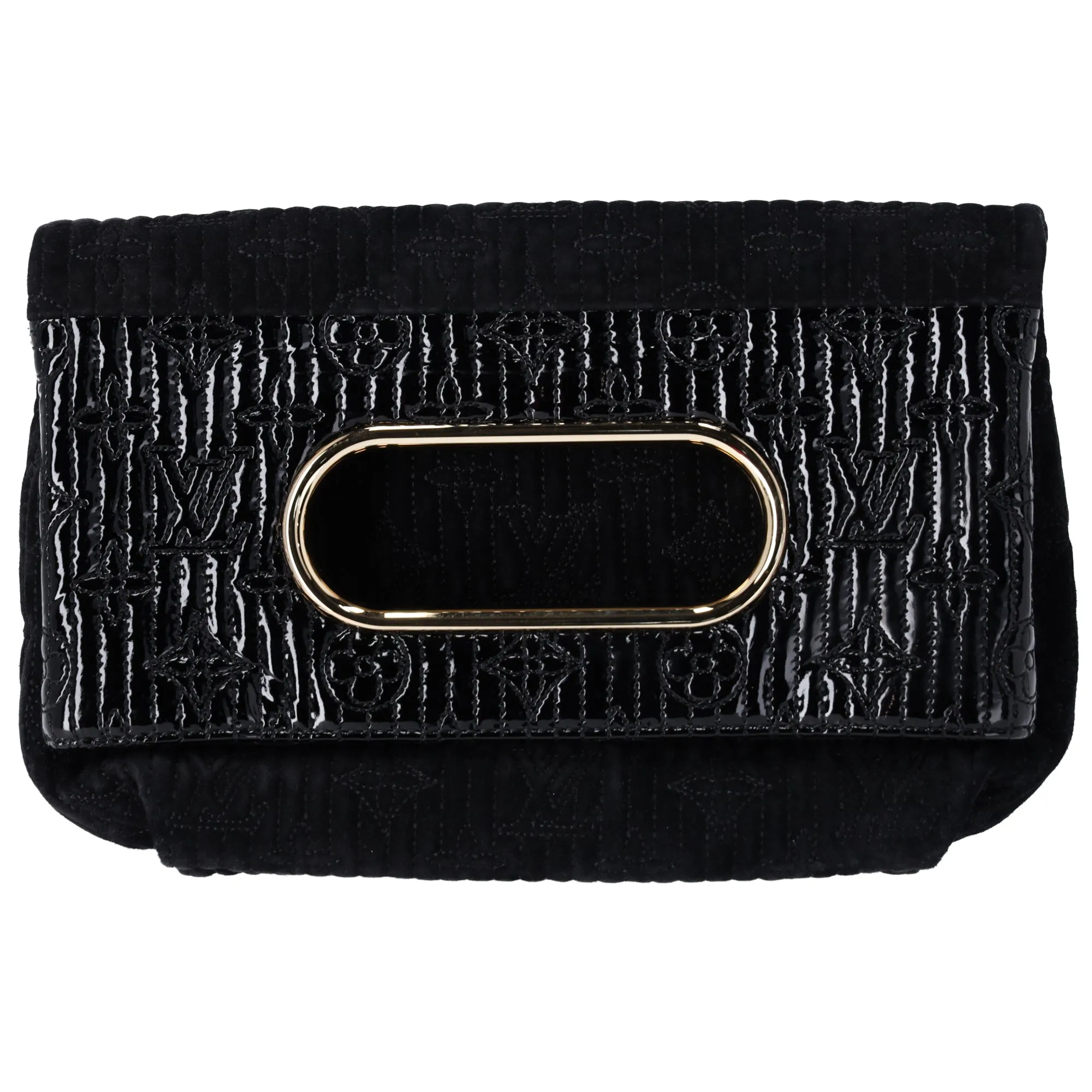 Louis Vuitton Afterdark Monogram Motard Handbag Clutch M95742 Noir Suede
