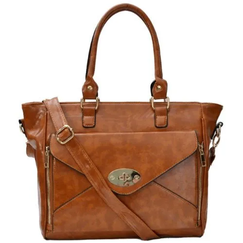 Mallory Faux Leather Satchel Bag