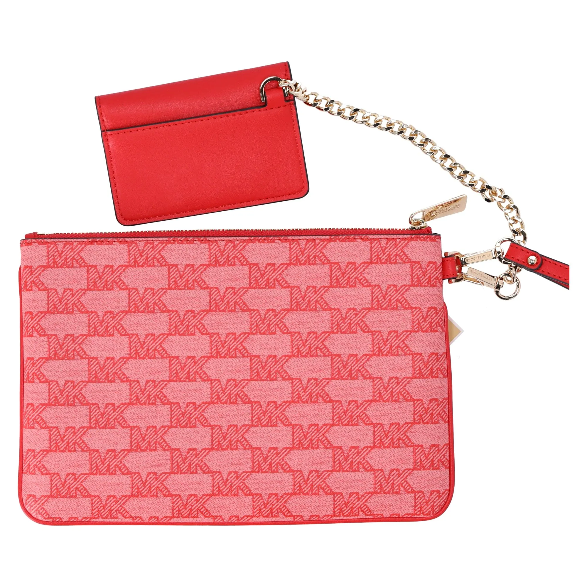 Michael Kors JetSet Large 2In1 CardCase Wristlet Clutch DarkSangria