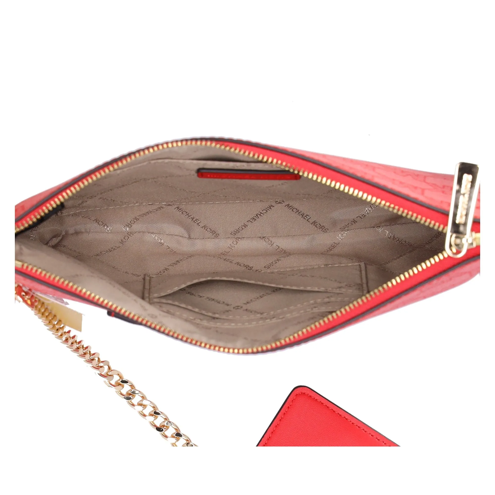 Michael Kors JetSet Large 2In1 CardCase Wristlet Clutch DarkSangria