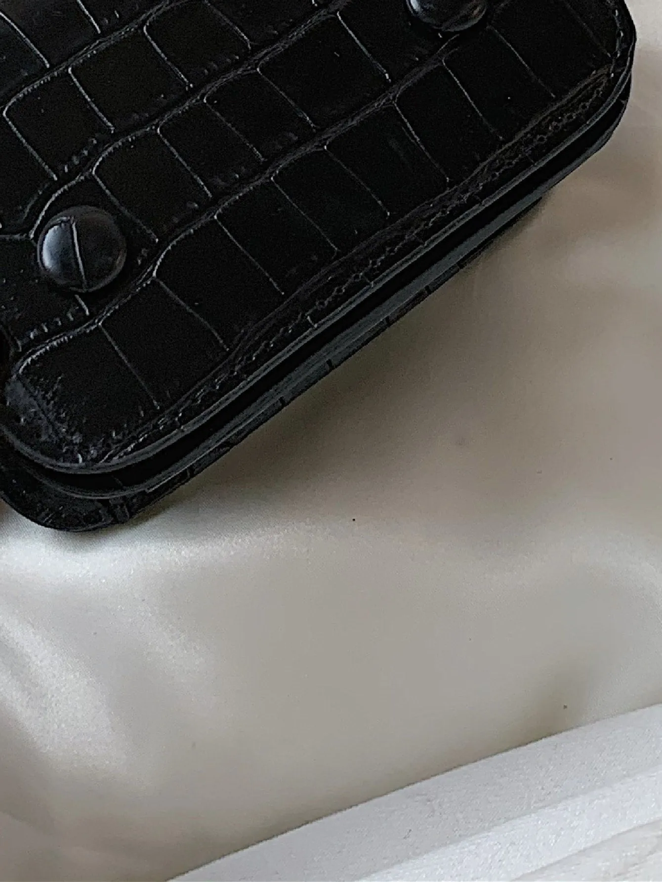 Mini Croc Embossed Satchel Bag