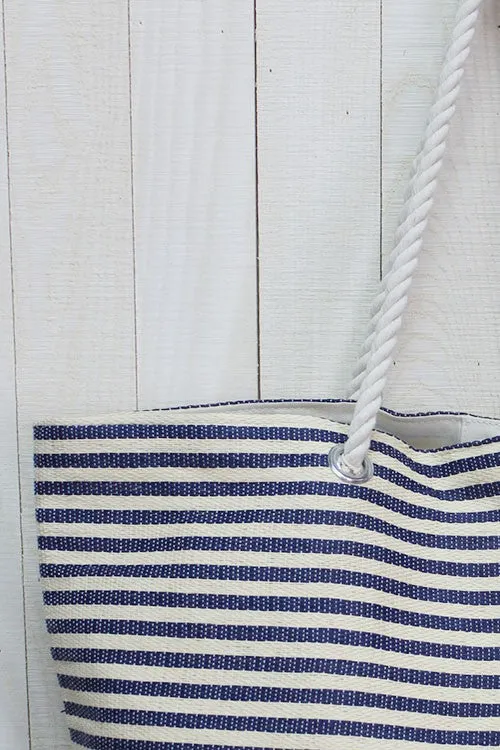 Nautical Stripe Beach Bag