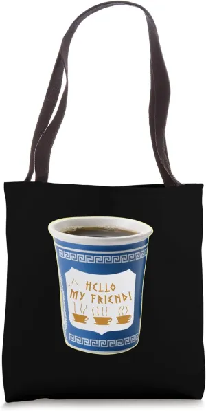 Old School NY New York Hometown Greek Diner Coffee Cup Tote Bag