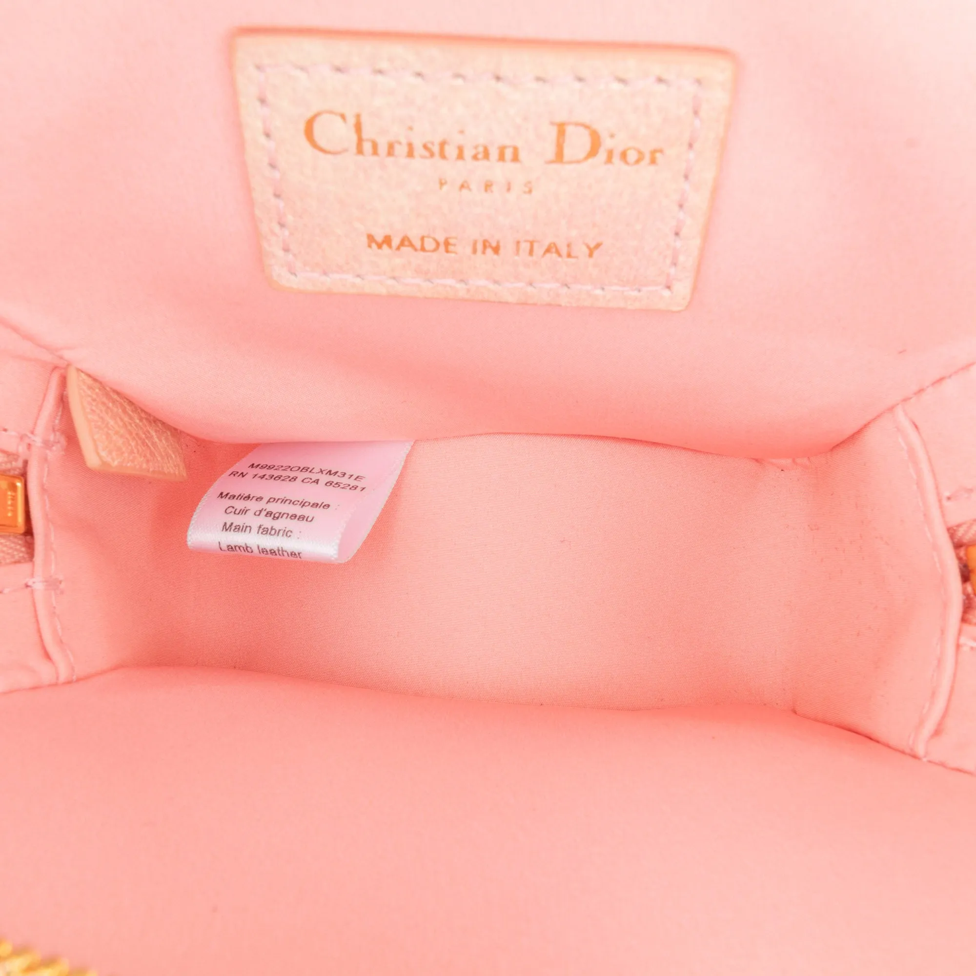 Pink Dior Lambskin Cannage Kids Star Crossbody