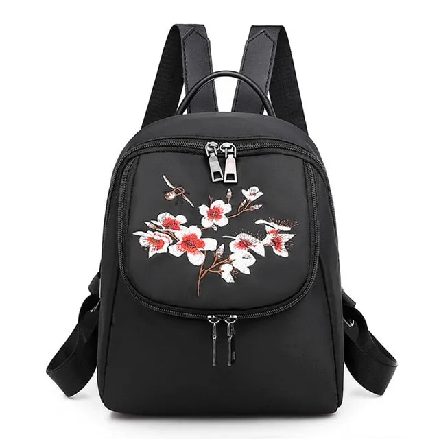 Plum Blossom Embroidery Backpack