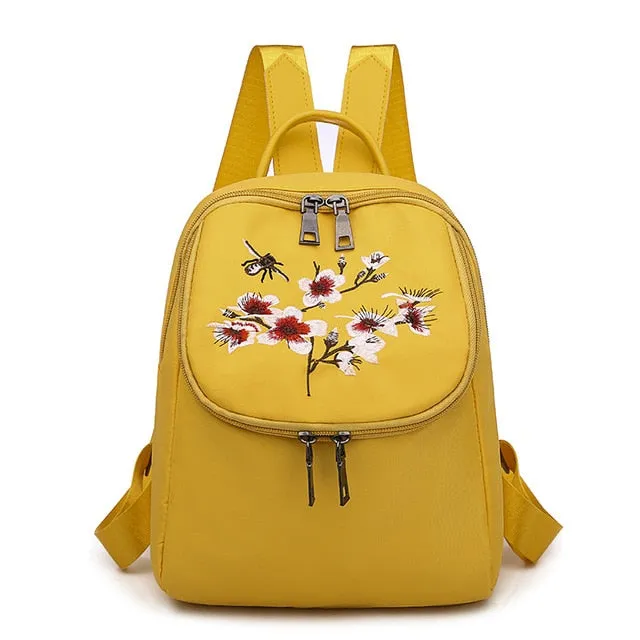 Plum Blossom Embroidery Backpack