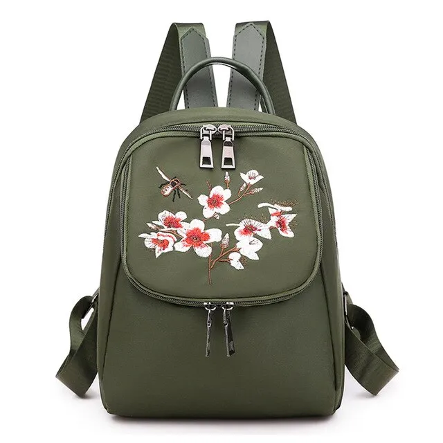 Plum Blossom Embroidery Backpack