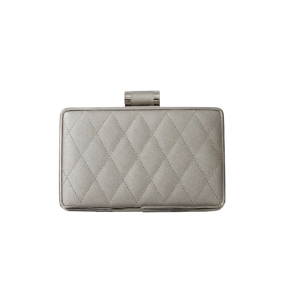 Quilted Patent Saffiano Clutch