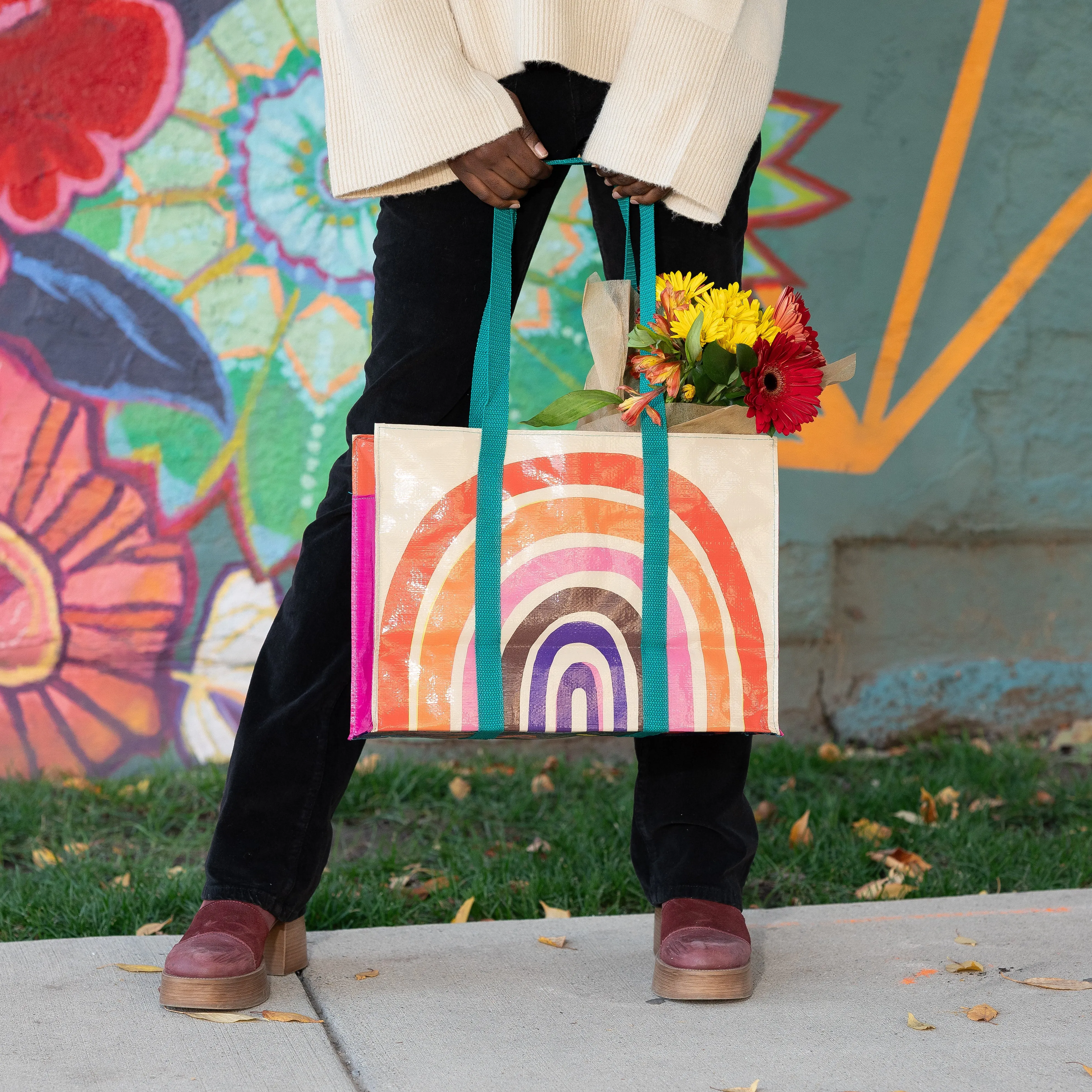 Rainbow Shoulder Tote