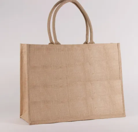 Red Jute Pocket Tote