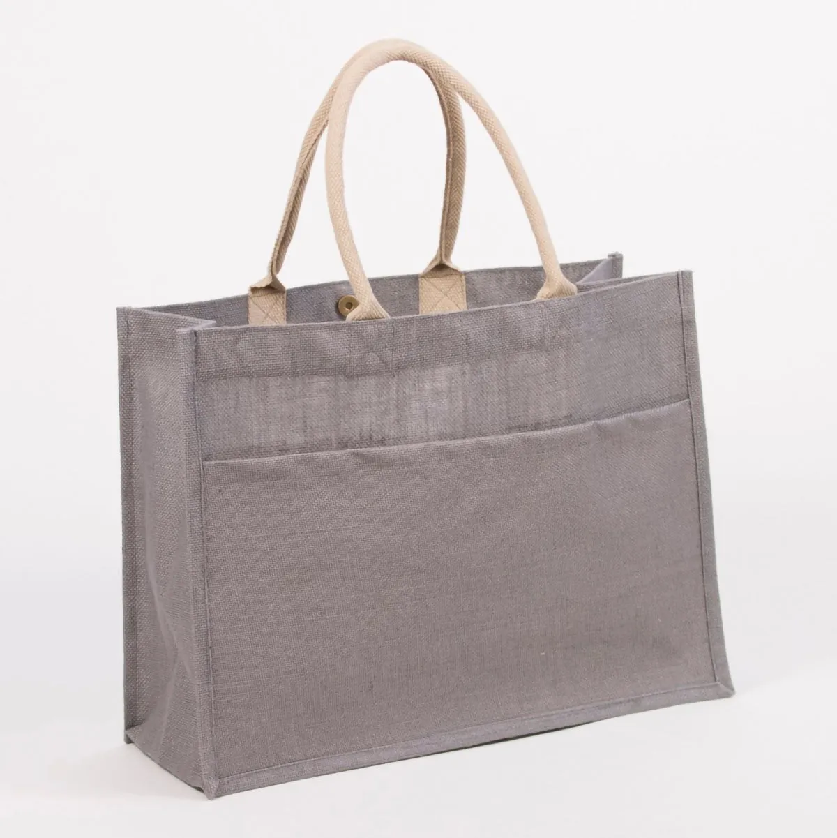 Red Jute Pocket Tote