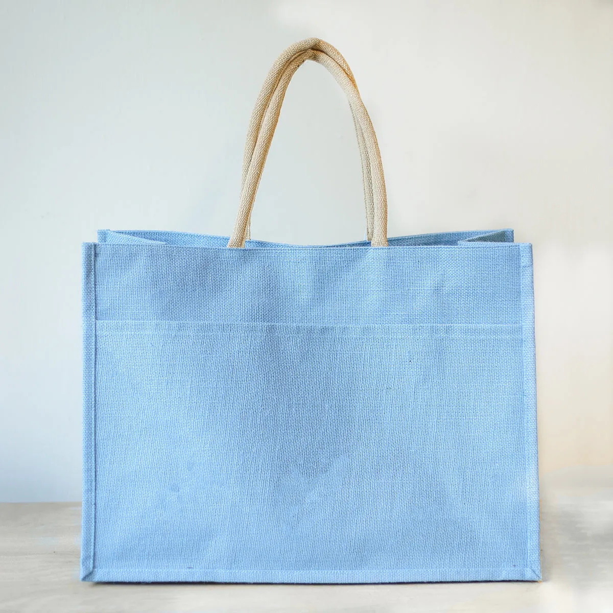 Red Jute Pocket Tote