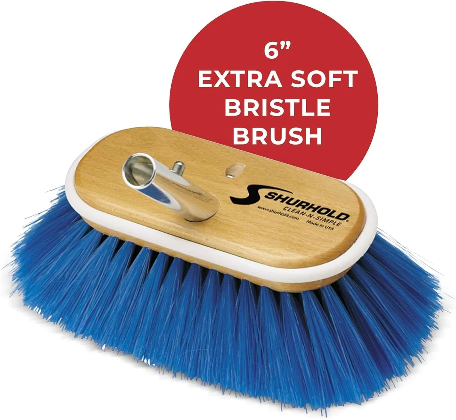 Shurhold 6" Nylon Extra Soft Bristles Deck Brush