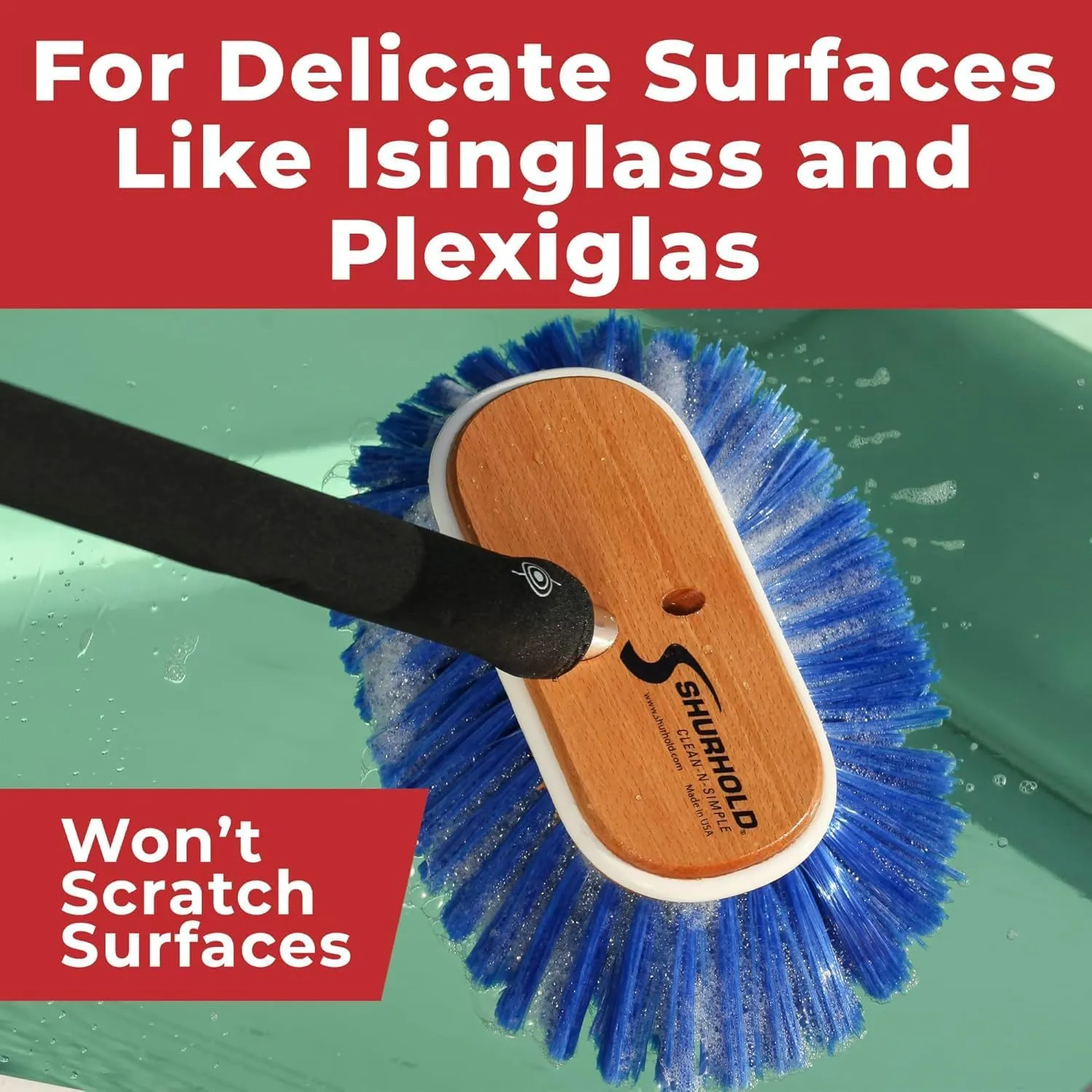 Shurhold 6" Nylon Extra Soft Bristles Deck Brush