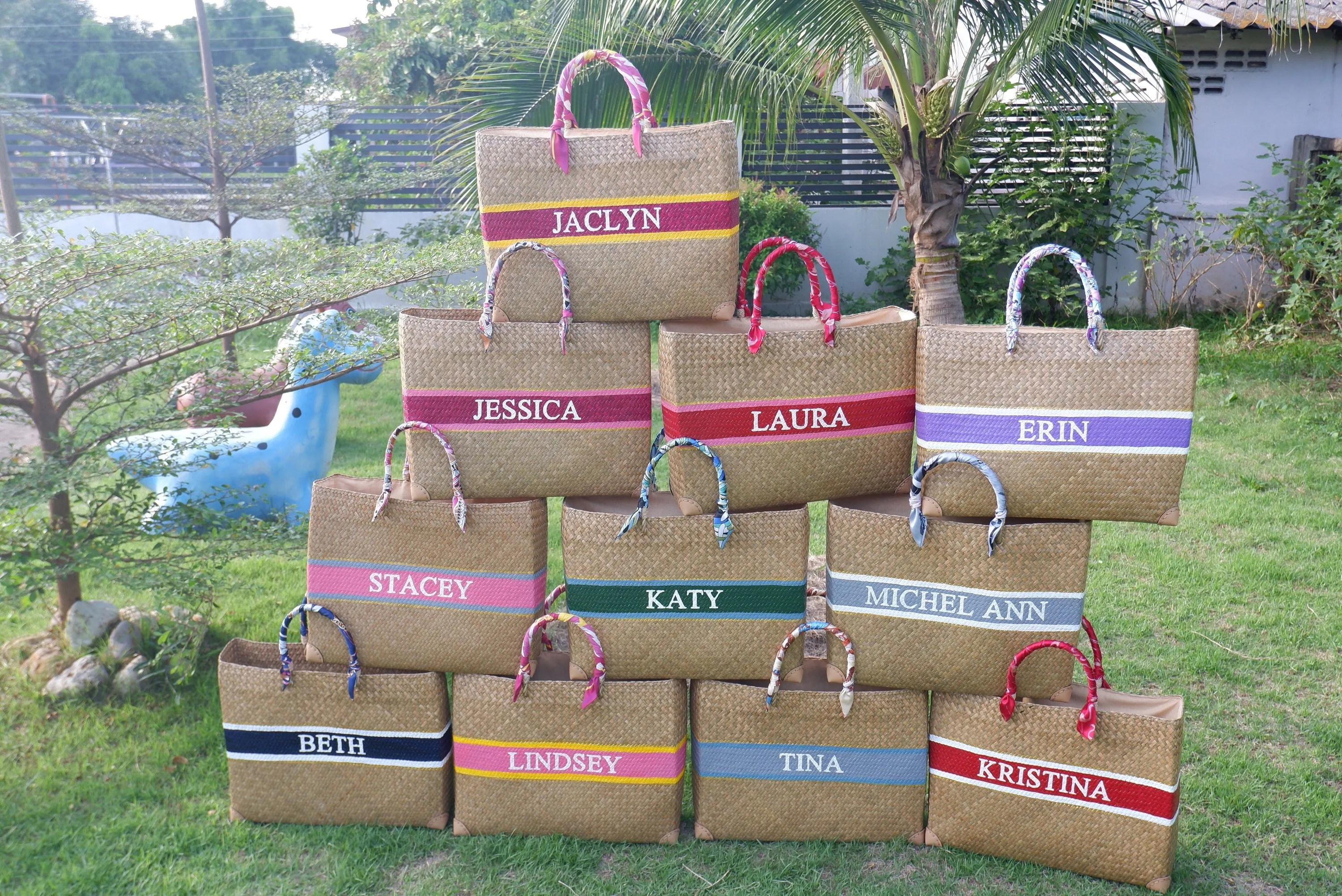 Straw beach bag, Large Beach Bag, Persnalized gifts, Wedding favor bags, Bridal party gifts, Personalized gift