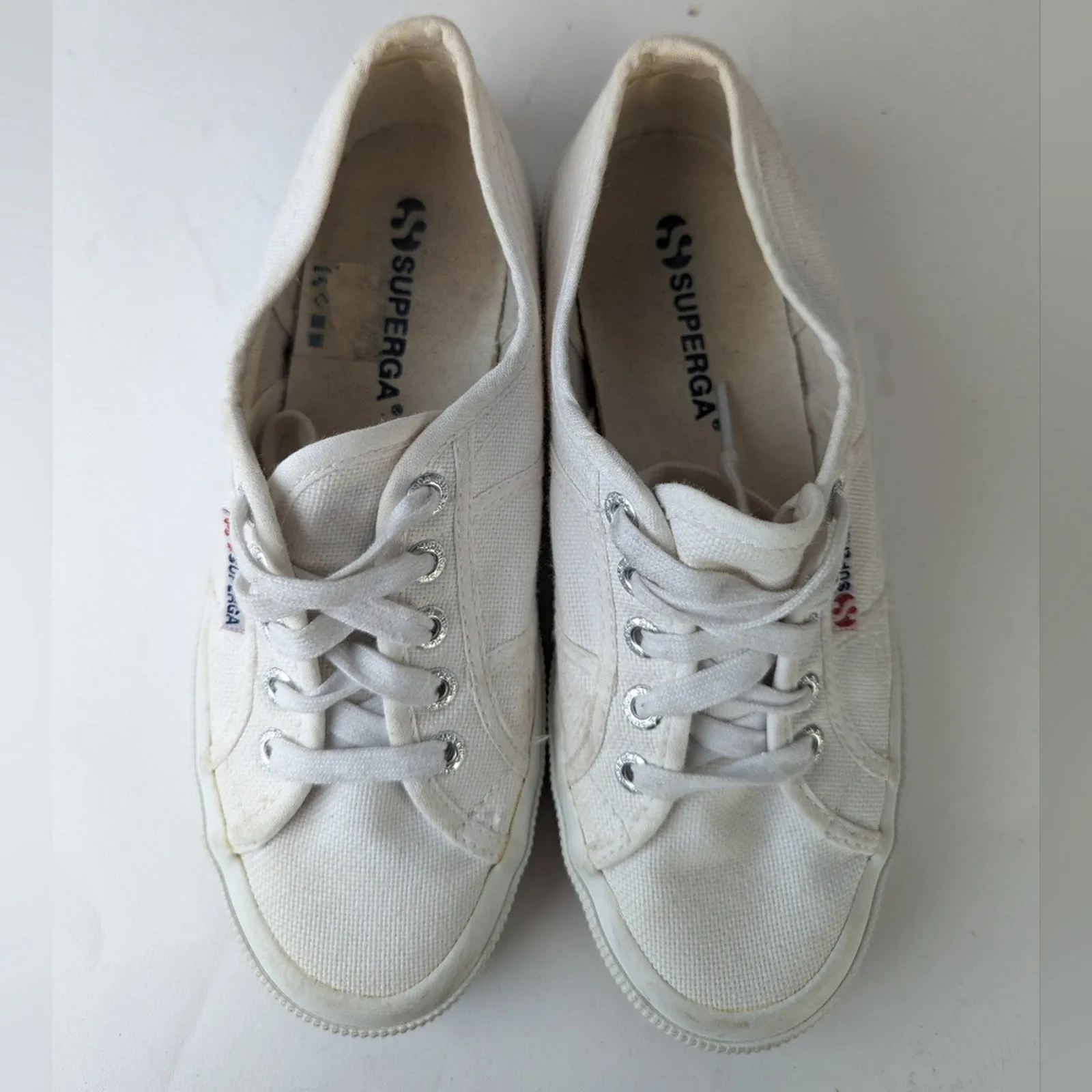 Superga Classic White Lace Up - 6