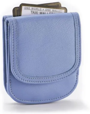 Taxi Wallet TW03-SOFT SEA BLUE - Soft Leather- Compact, Front Pocket Folding Wallet - For Cards, Coins, Bills, ID (Men & Women)