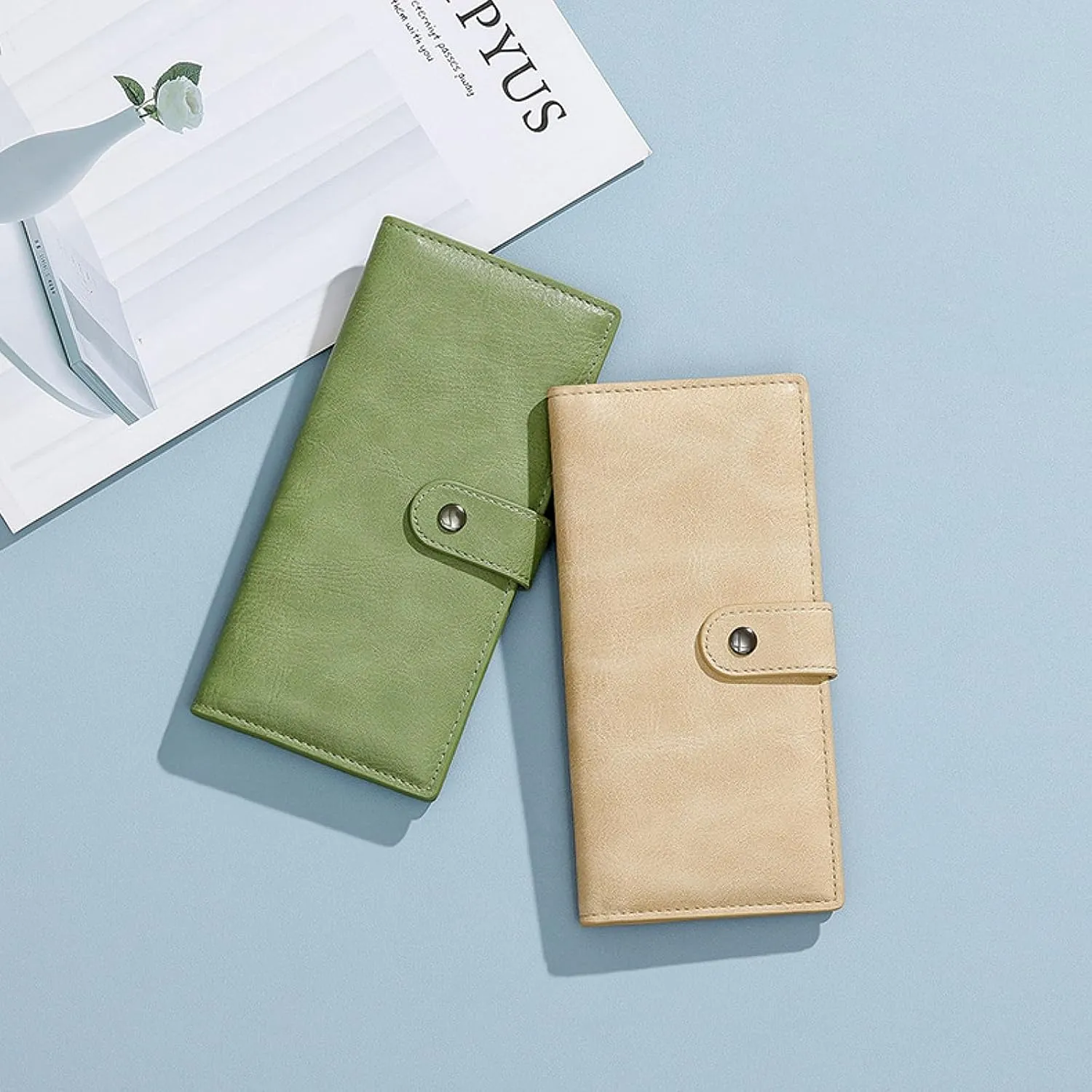 Wallets for Women Slim Thin Soft Leather RFID Blocking Credit Card Holder Bifold Long Ladies Wallet Clutch