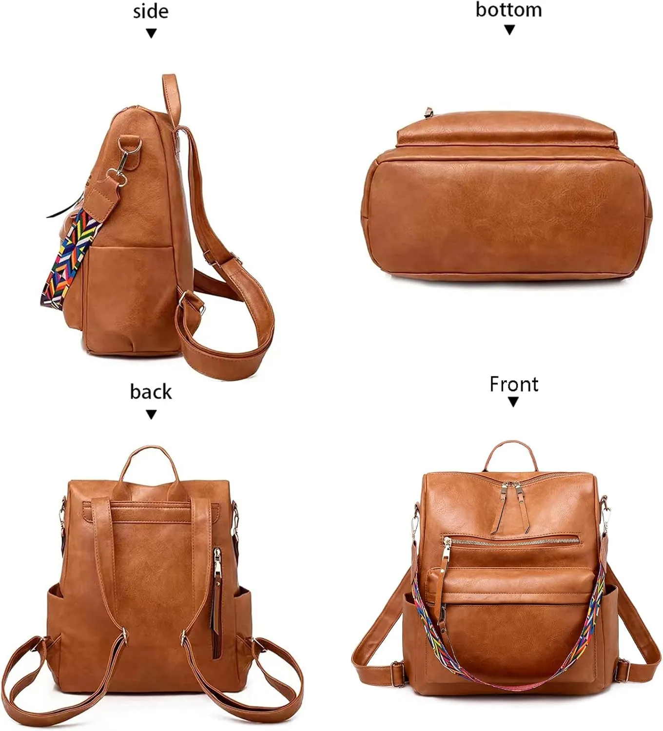 Women's Fashion Backpack Purse for Women Leather Multipurpose Design Ladies Shoulder Bag Travel bag Satchel Handbags