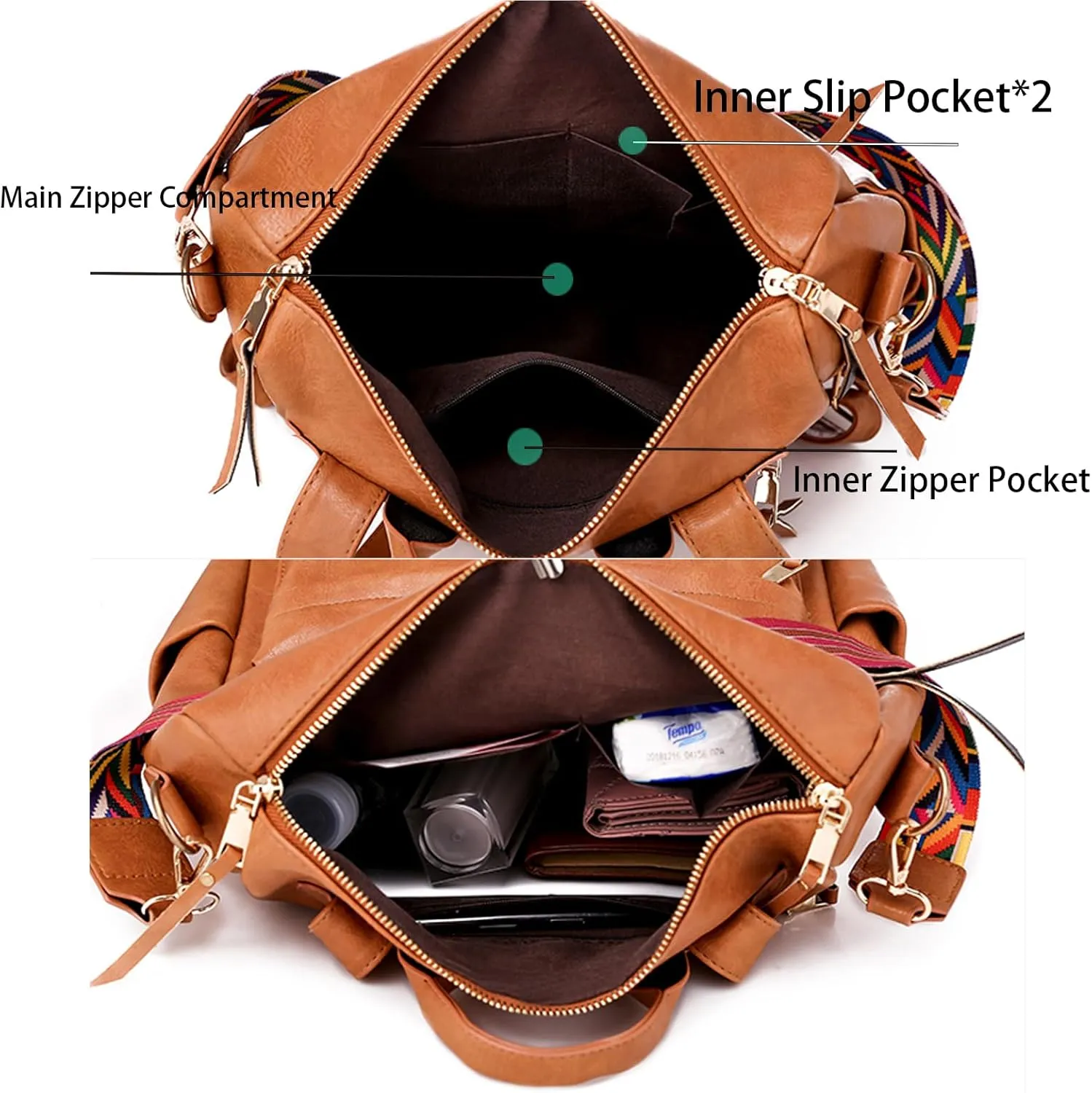Women's Fashion Backpack Purse for Women Leather Multipurpose Design Ladies Shoulder Bag Travel bag Satchel Handbags